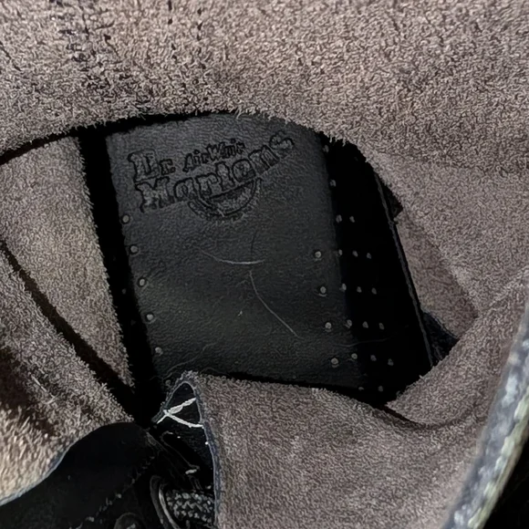 Dr. Martens 14610 Black & White Paint Splatter Combat Boots - Picture 11 of 11